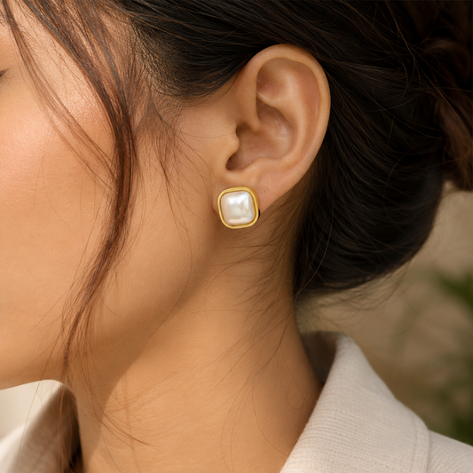 Framed Pearl Studs