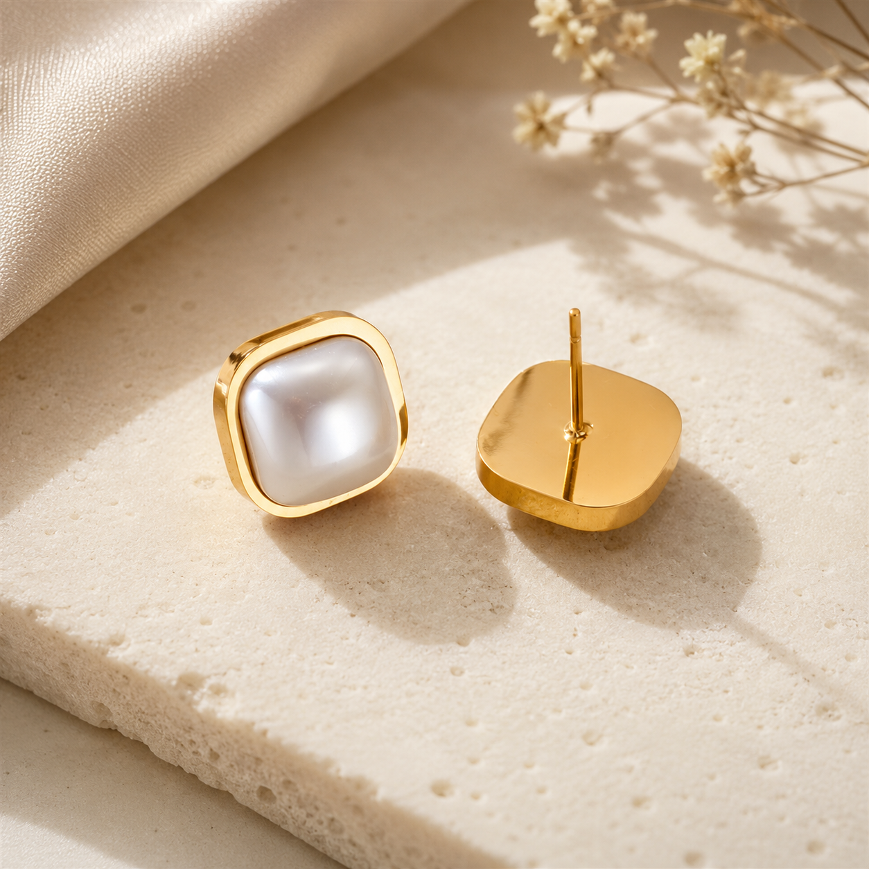 Framed Pearl Studs